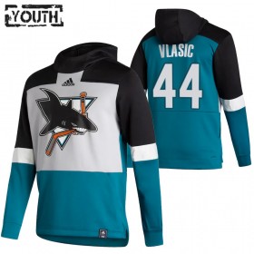 Kinder San Jose Sharks Marc-edouard Vlasic 44 2020-2021 Reverse Retro Pullover Hooded Sweatshirt